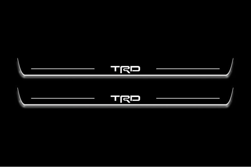 LED door sill plates Scion FR-S 2012+ stainless steel with TRD logo