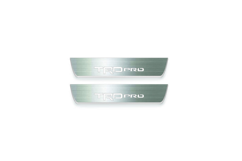 Toyota Tundra II XK50 Stainless Steel LED Door Sills – TRD pro Logo