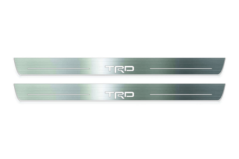 stainless steel LED door sill plates for Scion FR-S 2012+ with TRD logo