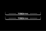 LED door sill plates stainless steel Toyota Tacoma IV 2024+ with TRD pro logo