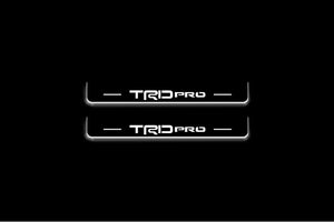 Toyota Tacoma IV 2024+ LED Door Sills Illuminated Scuff TRD pro Logo Stainless Steel Entry Guards