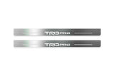 Toyota Tacoma IV 2024+ door sill plates in stainless steel with TRD pro logo