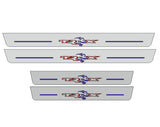 RAM 2500 V 2019+ entry guards in stainless steel with TRX logo