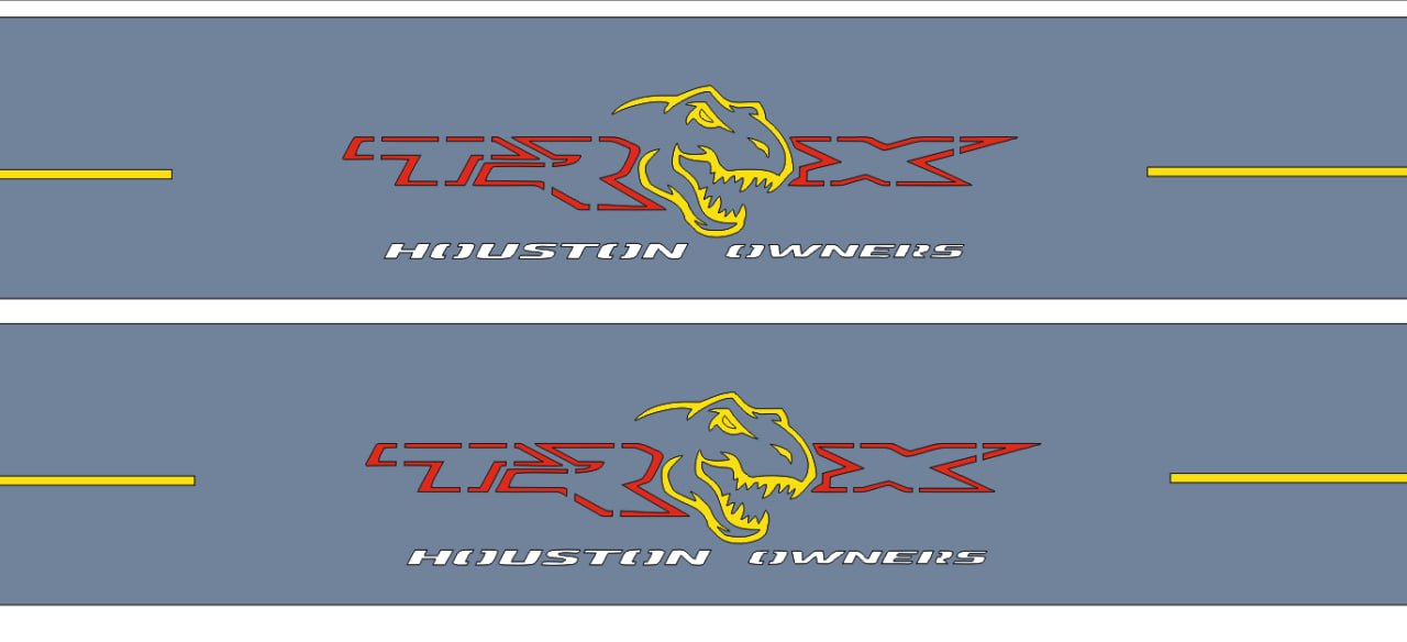 RAM 1500 V 2019+ illuminated entry guards in stainless steel with Illuminated Houston Owners TRX logo