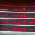illuminated door sill protectors RAM 1500 V 2019+ stainless steel with Illuminated TRX logo