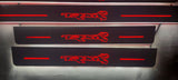 RAM 2500 V 2019+ stainless steel LED door sill plates with TRX logo