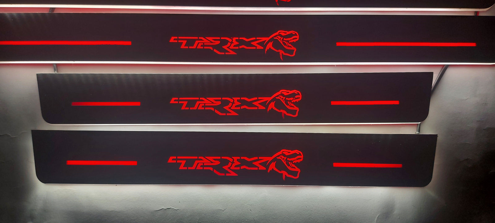 RAM 2500 V 2019+ stainless steel LED door sill plates with TRX logo