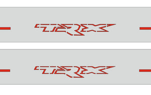 Illuminated LED Door Sill Tread Plates Dodge Ram V 2019+ With TRX Logo (Type 3) Dodge Led Door Sills opdesign