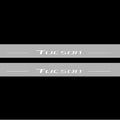 Illuminated LED Door Sill Tread Plates Hyundai Tucson IV With Tucson Logo Hyundai Led Door Sills opdesign