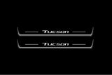 LED door sill plates stainless steel Hyundai Tucson IV 2020+ with Tucson logo