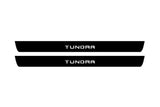 Toyota Tundra III XK70 2014+ illuminated door sill protectors with Tundra logo