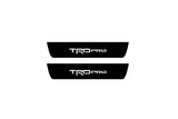 Toyota Tundra III DoubleCab XK70 2014+ illuminated door sill protectors stainless steel with TRDpro logo