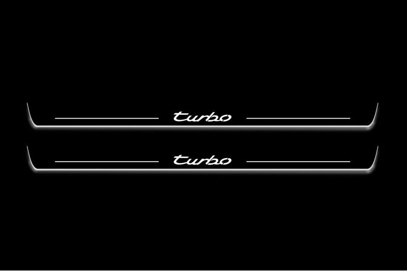 Porsche 911 (996) 1997+ Stainless Steel LED Door Sills – Turbo Logo
