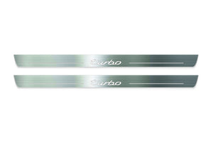 Porsche 911 (996) 1997+ Stainless Steel LED Door Sills – Turbo Logo