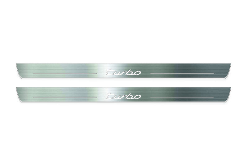 Porsche 911 (996) 1997+ Stainless Steel LED Door Sills – Turbo Logo