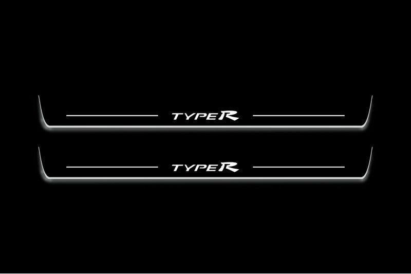 Honda Civic 5D 2006-2012 LED Door Sills Illuminated Scuff TypeR Logo Stainless Steel Entry Guards