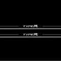 Honda Civic 3D 2006+ stainless steel LED door sill plates with TypeR logo