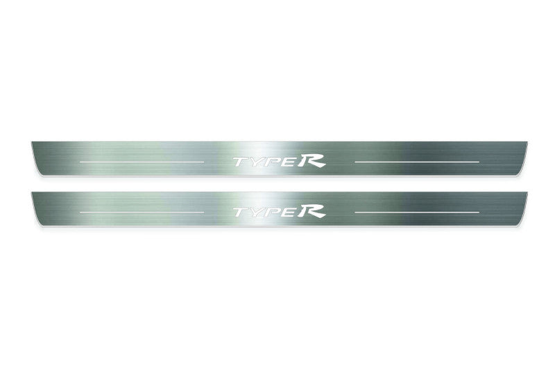 stainless steel door sill plates for Honda Civic 3D 2006+ with TypeR logo