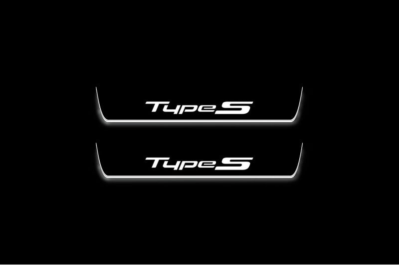 Acura MDX IV 2021+ illuminated entry guards in stainless steel with Type S logo