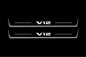 BMW 7 G11/G12 2015-2021 LED Door Sills Illuminated Scuff V12 Logo Stainless Steel Entry Guards Door Sills Decoin
