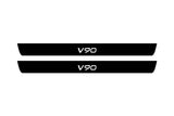 Volvo V90 II 2016+ stainless steel illuminated entry guards with V90 logo