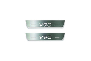 Volvo V90 II 2016+ Stainless Steel LED Door Sills – V90 Logo