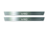 Volvo V90 II 2016+ Stainless Steel LED Door Sills – V90 Logo