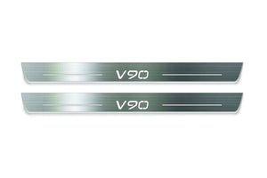 Volvo V90 II 2016+ Stainless Steel LED Door Sills – V90 Logo