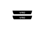 illuminated door sill protectors for Volvo V90 II 2016+ with V90 logo