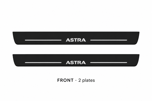 Vauxhall Astra V 2004–2010 — Matte PRO LED Door Sills — Astra Logo