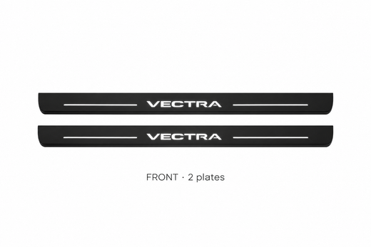 Vauxhall Vectra C 2002–2008 — Matte PRO LED Door Sills — Vectra Logo