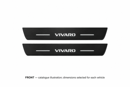 Vauxhall Vivaro Van K0 2019–2024 — Matte PRO LED Door Sills — Vivaro Logo