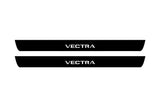 illuminated door sill protectors Opel Vectra C 2002+ stainless steel with Vectra logo
