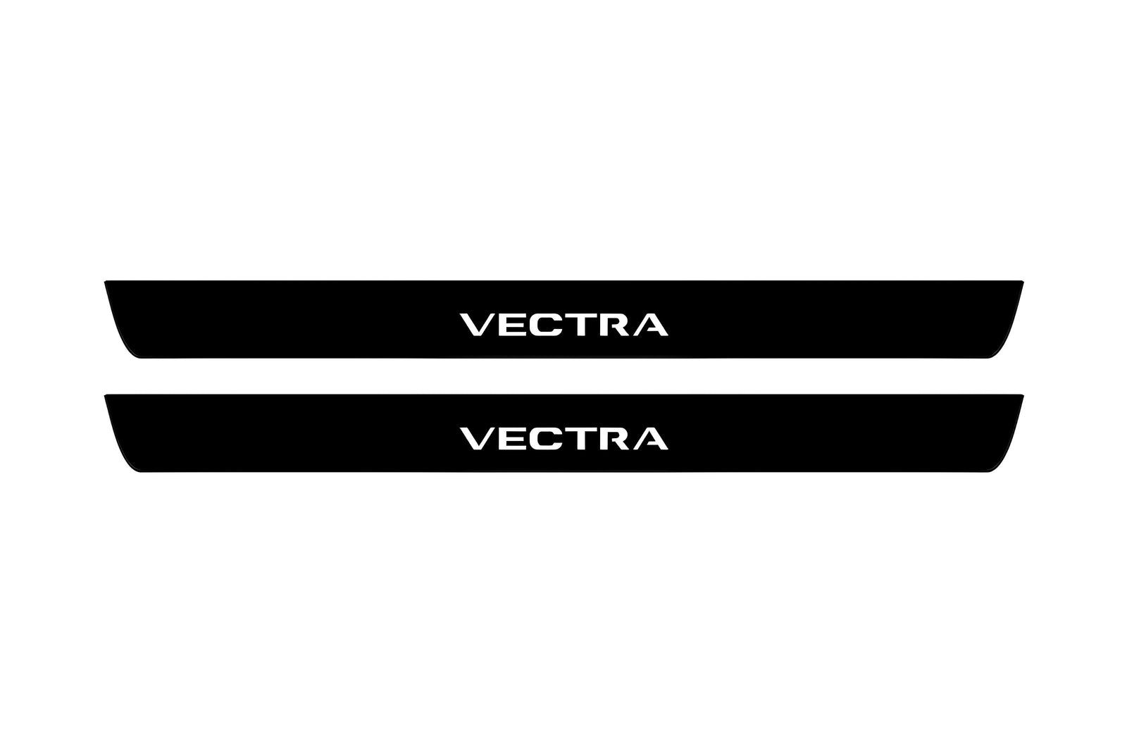 illuminated door sill protectors Opel Vectra C 2002+ stainless steel with Vectra logo