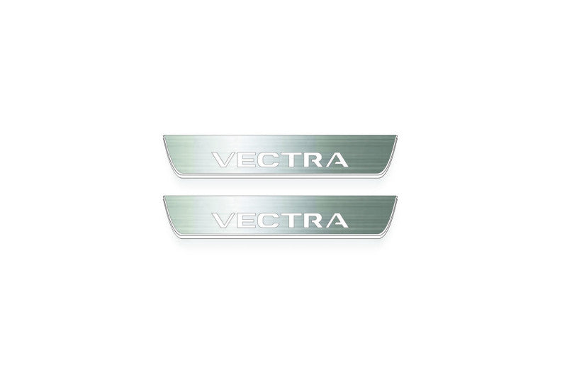 Vauxhall Vectra C 2002+ Stainless Steel LED Door Sills – Vectra Logo