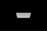 Hyundai Veloster I 2011+ illuminated entry guards in stainless steel with Veloster logo