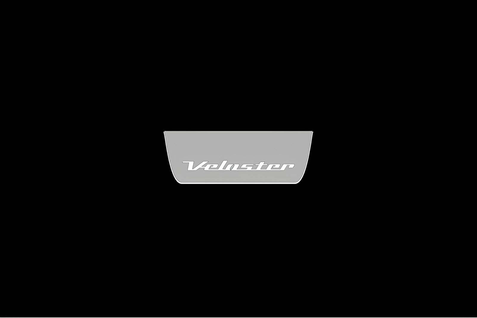 Hyundai Veloster I 2011+ illuminated entry guards in stainless steel with Veloster logo