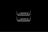 Ford Edge II 2015+ illuminated entry guards in stainless steel with Vignale logo