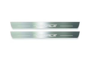 Ford Edge II 2015+ LED Door Sills Illuminated Scuff Vignale Logo Stainless Steel Entry Guards