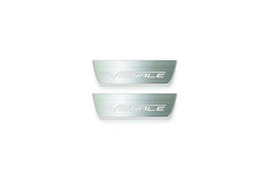 Ford Edge II 2015+ LED Door Sills Illuminated Scuff Vignale Logo Stainless Steel Entry Guards