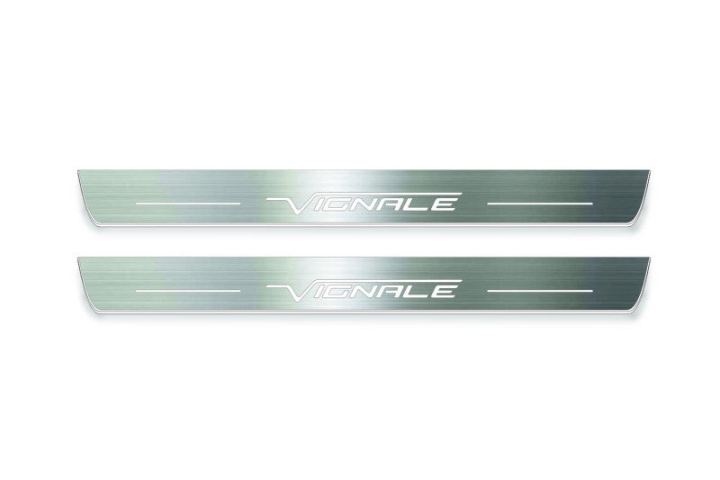 Ford Mondeo V 2014+ door sill plates in stainless steel with Vignale logo