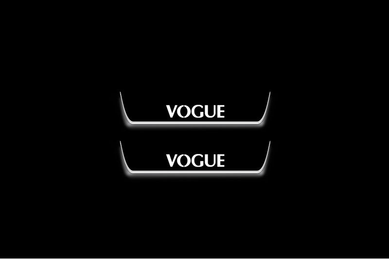 Range Rover III L322 2002-2012 VOGUE LED Door Sills Illuminated Scuff VOGUE Logo Stainless Steel Entry Guards