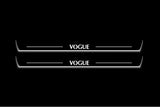 Range Rover III L322 2002-2012 VOGUE LED Door Sills Illuminated Scuff VOGUE Logo Stainless Steel Entry Guards