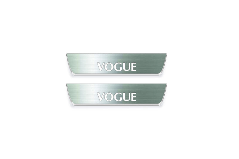 Range Rover III L322 2002-2012 VOGUE LED Door Sills Illuminated Scuff VOGUE Logo Stainless Steel Entry Guards