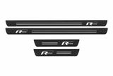 Volkswagen Tiguan 5N flat Matte PRO LED door sills with Edge-Offset Twin-Line R-Line design