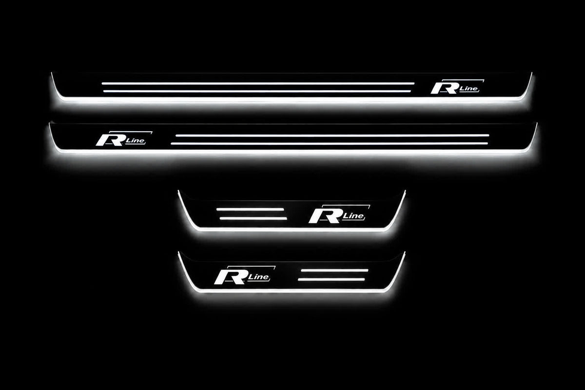 Complete Tiguan 5N Front and Rear set: edge-offset twin-line R-Line design, white light