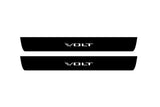 Chevrolet Volt II 2016+ illuminated door sill protectors in stainless steel with Volt logo