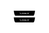 Chevrolet Volt II 2016+ illuminated door sill protectors stainless steel with Volt logo