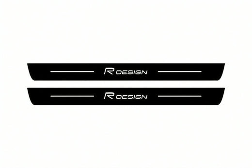 Volvo XC90 II 2015–2026 — Matte PRO LED Door Sills — Rdesign Logo
