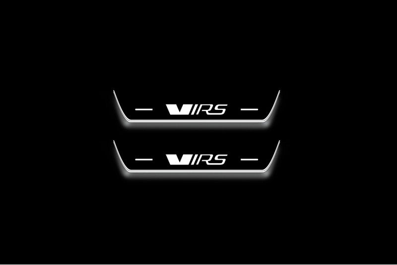 Skoda Octavia (A8) IV 2020+ Stainless Steel LED Door Sills – VRS Logo